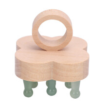 (Green) Spazzola Massaggio Legno Pietra Verde