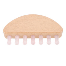 Pettine capelli mezzaluna legno rosa 7 denti