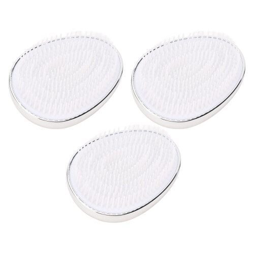 4pcs Silver Egg Shape Hair Brush Gentle Detangling Comb 2
