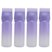(Gradient Purple) 4x Haaröl-Applikator mit Kamm Pink Skala