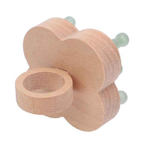 (Green) Spazzola Massaggio Legno Pietra Verde 1