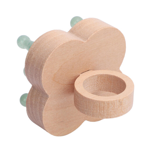(Green) Spazzola Massaggio Legno Pietra Verde 2