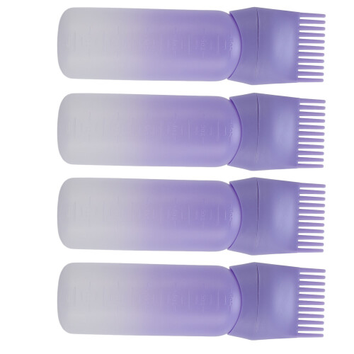 (Gradient Purple) 4st Wortelkam Applicator Fles Roze 2