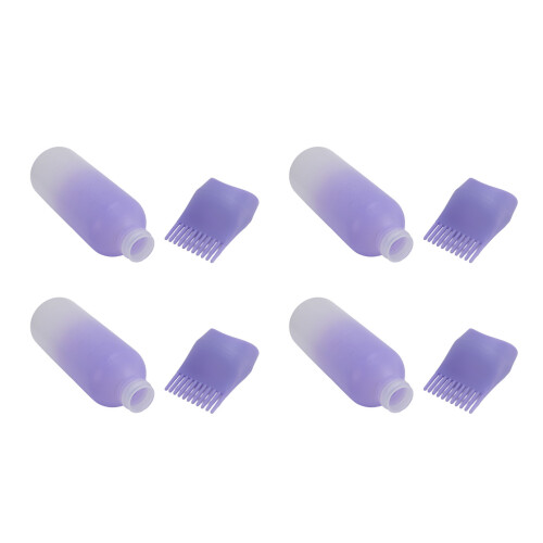 (Gradient Purple) 4st Wortelkam Applicator Fles Roze 1