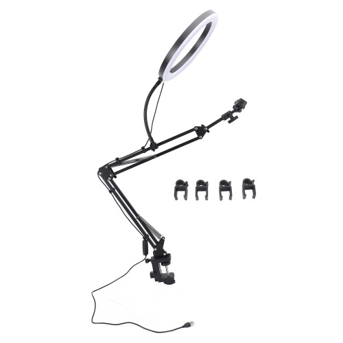 Anello LED Testa con Supporto Telefono 4.5cm