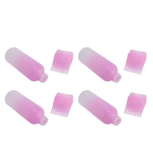 (Gradient Pink) 4x Haaröl-Applikator mit Kamm Pink Skala 2