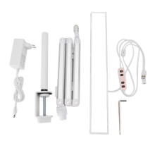 (EU Plug) LED-Schreibtischlampe mit Klemme 360 drehbar 3 Farbtemperaturen