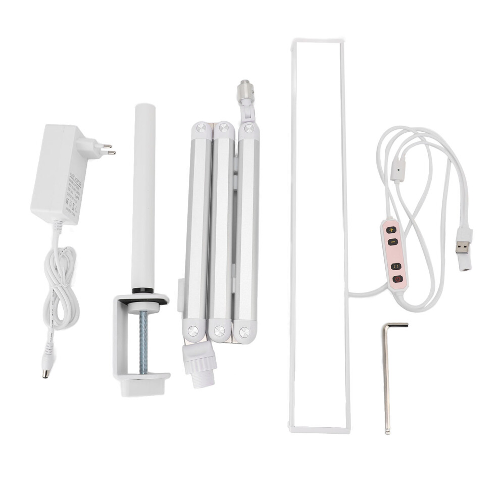 (EU Plug) LED Desk Lamp Clamp 360 Rotating 3 Color Temp Dimmable 1400LM UK