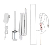 (UK Plug) LED-Schreibtischlampe mit Klemme 360 drehbar 3 Farbtemperaturen