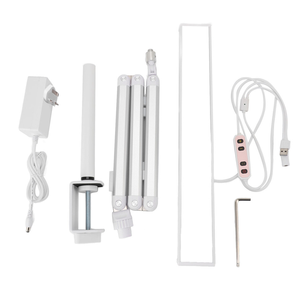 (UK Plug) LED Desk Lamp Clamp 360 Rotating 3 Color Temp Dimmable 1400LM UK