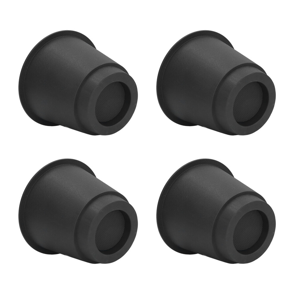 4 Pcs Heavy Duty 5 Inch Plastic Furniture Risers, Stackable Black 7611357184713