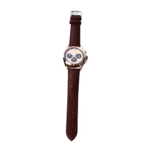 Men Chronograph Quartz Watch 6 Luminous Hands Waterproof PU Strap