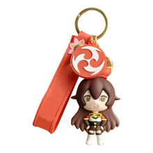 (Type 1) Cute Game Character Keychain Silicone Key Ring Adorable Type 1