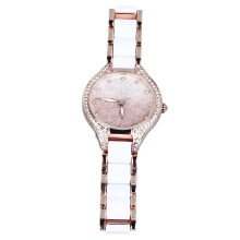 Women Quartz Watch Stainless Steel Band Rhinestone Ladies Watch