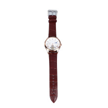Men Watch Waterproof Luminous Quartz PU Leather Big Dial