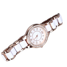 Women Quartz Watch Rhinestone Waterproof Stainless Steel Wrist Watch