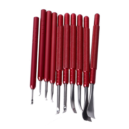 (Red) 10PCS Watch Hand Remover Tools Pin Needle Presser Set Red 1