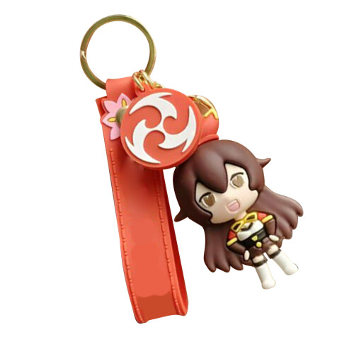 (Type 1) Cute Game Character Keychain Silicone Key Ring Adorable Type 1 1
