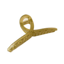 (Green) Resin Hair Claw Clip 5.9in Thick Textured Strong Grip L Brown