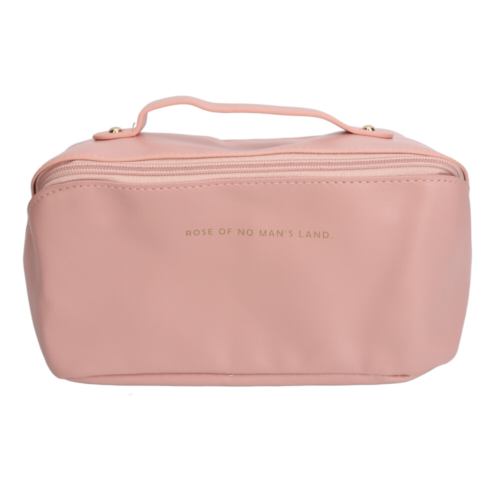 (Pink) Makeup Bag Travel Cosmetic Toiletry Bag Large PU Leather Pink-image-OPC-PMMDPN2-NEW