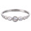 Elegant Silver Wedding Ring with Zircon US Size 6 1