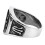 (White Size 10) Stainless Steel Engraved Antique Ring Size 8 4