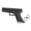 (Black) 1:3 Scale G17 Keychain High Simulation Alloy Model Key Ring Black 5