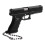 (Black) 1:3 Scale G17 Keychain High Simulation Alloy Model Key Ring Black 3