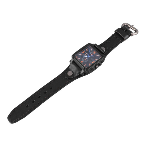 (Black) Electronic Watch Digital Quartz Men Women Black Removable Strap
