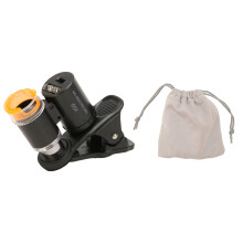 60X Clip On Microscope Magnifier with LED Lights for Phone