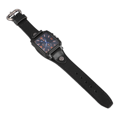 (Black) Electronic Watch Digital Quartz Men Women Black Removable Strap 2