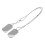Double Tag Pendant Necklace Men Titanium Steel 2