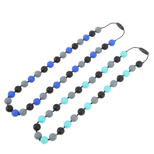 (Type A) 2x Silikon-Sensory-Halskette für Kinder B