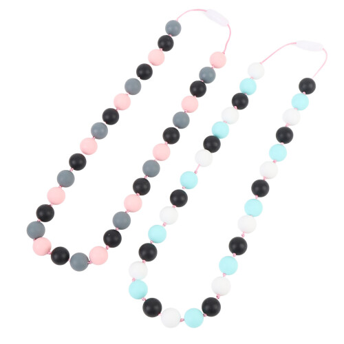(Type C) 2x Silikon-Sensory-Halskette für Kinder B 1