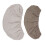 (Light Tan Apricot) 2pcs Soft Breathable Changing Pad Cover Solid Color Green Grey 3
