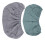 (Green Grey) 2pcs Soft Breathable Changing Pad Cover Solid Color Green Grey 3