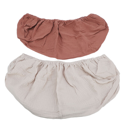 (Coffee Apricot) 2pcs Soft Breathable Changing Pad Cover Solid Color Green Grey 1
