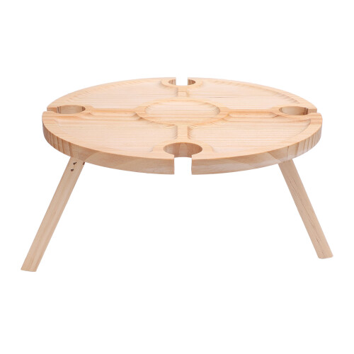 Faltbarer Wein-Picknicktisch mit 4 Glashalter 2