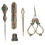 5pcs Embroidery Scissors Kit Alloy Vintage with Thimble Threader 1
