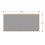 Fabric (Felt) Notice Board - 80x40 cm | Grey | Wooden Frame 2