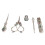5pcs Embroidery Scissors Kit Alloy Thread Scissors Vintage Silver 3