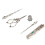 5pcs Embroidery Scissors Kit Alloy Thread Scissors Vintage Silver 4