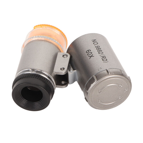 60X Mini Pocket Microscope LED Adjustable Portable Magnifier 2