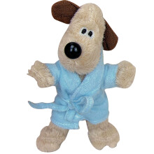 (with Bathrobe) 13cm Dog Plush Pendant Key Chain Cute Comfortable Lovely Keyring