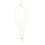 Cross Necklace Titanium Steel Double Layer Glossy Gold 1