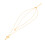 Cross Necklace Titanium Steel Double Layer Glossy Gold 2