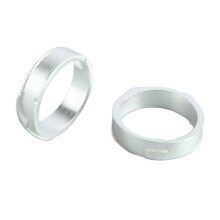 (Type A) 2PCS Cute Silver Adjustable Crossed Ring for Men Women Gifts Type A