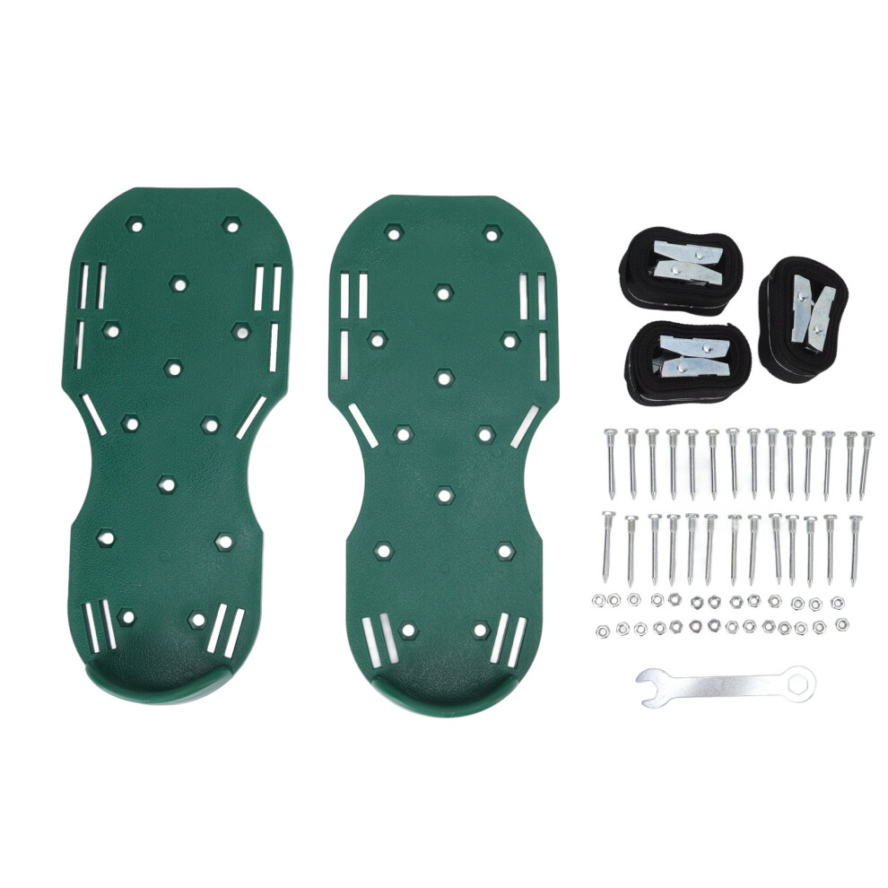 (Green) Manual Lawn Scarifier Walking Lawn Aerator Grass Spike Shoes Black-image-OPC-PMMDRTV-NEW