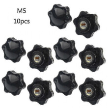 (M5) 10 Pcs M5/m6/m8/m10 Female Thread Hex Shaped Head Clamping Screw Knob Wing Nut