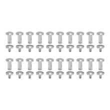20x Zinc Alloy Leather Rivets Silver 8x10mm DIY Craft